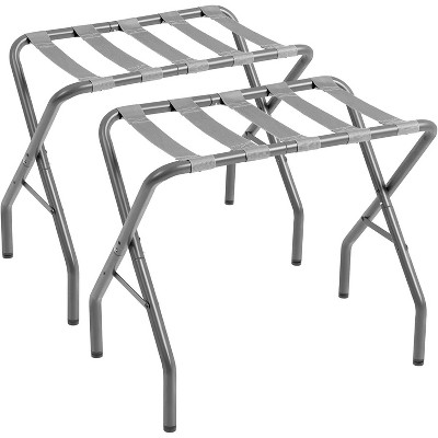 Luggage Rack, Foldable Suitcase Stands Set of 2, Metal Luggage Holder