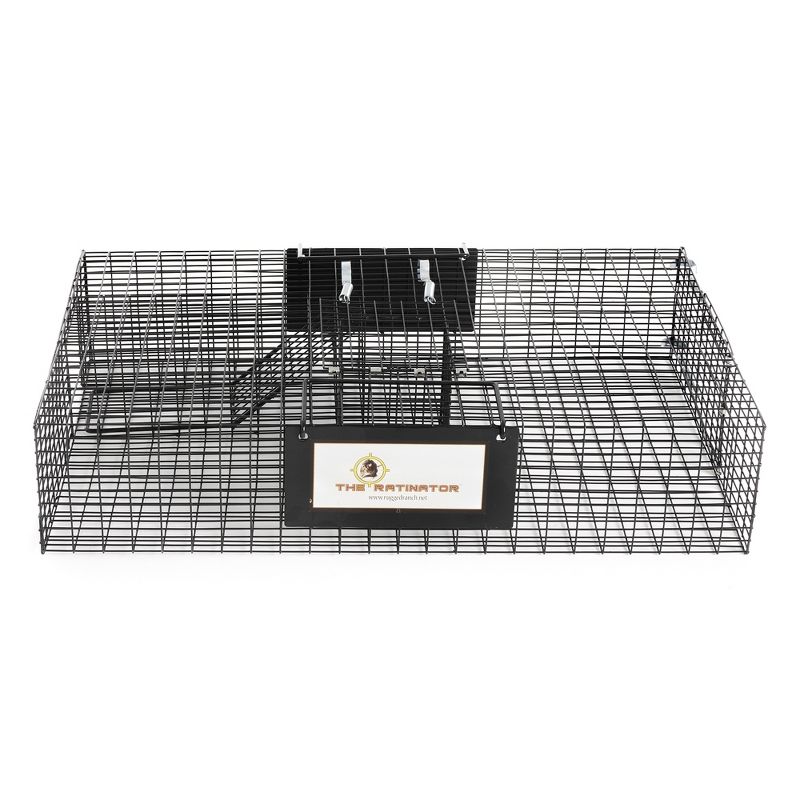 Rugged Ranch Large Metal Wire Live Catch & Release Trap Cage w/ Easy Open Top Lid & 2 Door System, 3 of 6