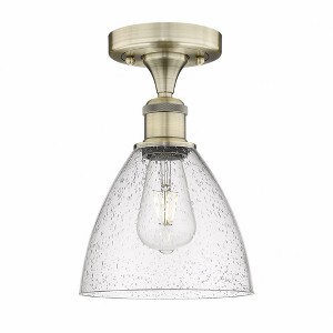 Bristol Glass - 1 Light Semi-Flush Mount In Industrial Style-10.25 Inches Tall and 7.5 Inches Wide - 1 of 1
