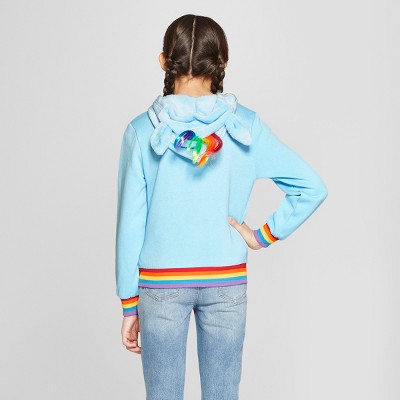 girls light blue hoodie