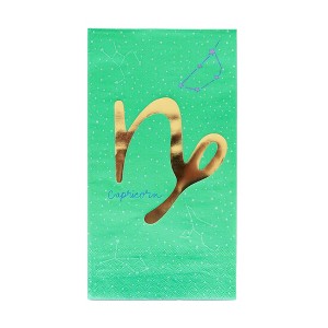 Jollity & Co. - Zodiac Capricorn Guest Napkins - Pack of 16 Paper Napkins - 1 of 3