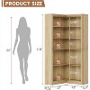71.8'' Corner Bookshelf, 5-Tier Wooden Farmhouse Bookcase w/Anti-Tipping Kit, Storage Organizer - 2 of 4