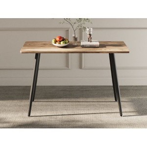 CENGHU Modern Minimalist Rectangular Dining Table for 6, 47" MDF Wood Color Dining Table with Metal Legs, Office Desk, Kitchen Table for Home - 1 of 4