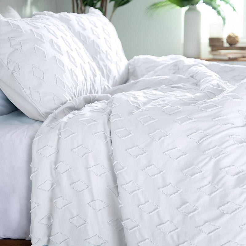 Southshore Fine Living Delta Clipped Jacquard ultra-soft Duvet Cover Set with shams, 4 of 7