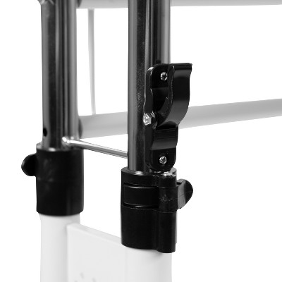 White Adjustable Height Standing Desk with Keyboard Tray