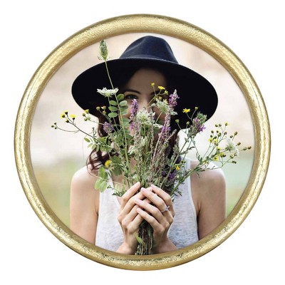 8" x 8" Large Circle Single Picture Frame Brass - Opalhouse™