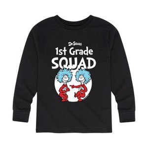Boys' - Dr. Seuss - 1st Grade Squad Thing 1 and Thing 2 Long Sleeve Graphic T-Shirt - 1 of 4