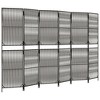 vidaXL Room Divider 6 Panels Gray Poly Rattan - 2 of 4