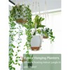 Aoibox 3-Piece Macrame Hanging Planters Set with Self-Watering Pots for Indoor Outdoor Plants in 3 Sizes - 2 of 4