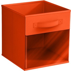 Sorbus 11 Inch Collapsible Fabric Storage Bin with Clear Window - for Organizing Clothes, Toys, Books, Shelves, Closets & more - 1 of 4