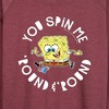 Women's - SpongeBob SquarePants - You Spin Me Round And Round Lightweight French Terry Wide Neck Long Sleeve Graphic Shirt - 2 of 4