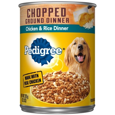 Pedigree Chopped Ground Dinner Wet Dog Food Chicken & Rice Dinner - 13.2oz