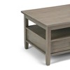 48" Solid Wood Coffee Table with Two Drawers and Storage, Square Tapered Legs, Ideal for Living Room or Family Room - 3 of 4