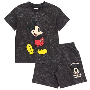 Disney Mickey Mouse Donald Duck Pluto T-Shirt and Shorts Outfit Set Toddler to Big Kid - 1 of 4