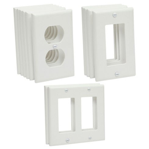 Child Be Safe Modern Rectangular Style Electrical Switch/Outlet Cover, 1-Pack / White