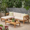 VisioGear Patio Chaise Lounges, 5-Piece Patio Furniture Set with Thick Cushion, Outdoor Furniture with Wood Table, Beige, 81.5"*28"*24" - 2 of 4