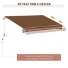 PAGED Retractable Awning for Door Entrance Patio Awnings Sun Shade Shelter with Manual Crank Handle for Deck, Balcony, Gardens - 4 of 4