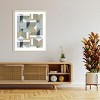 Amanti Art Futuristic Bauhaus Polygons Beige by Ninola Design Wood Framed Wall Art Print - 4 of 4