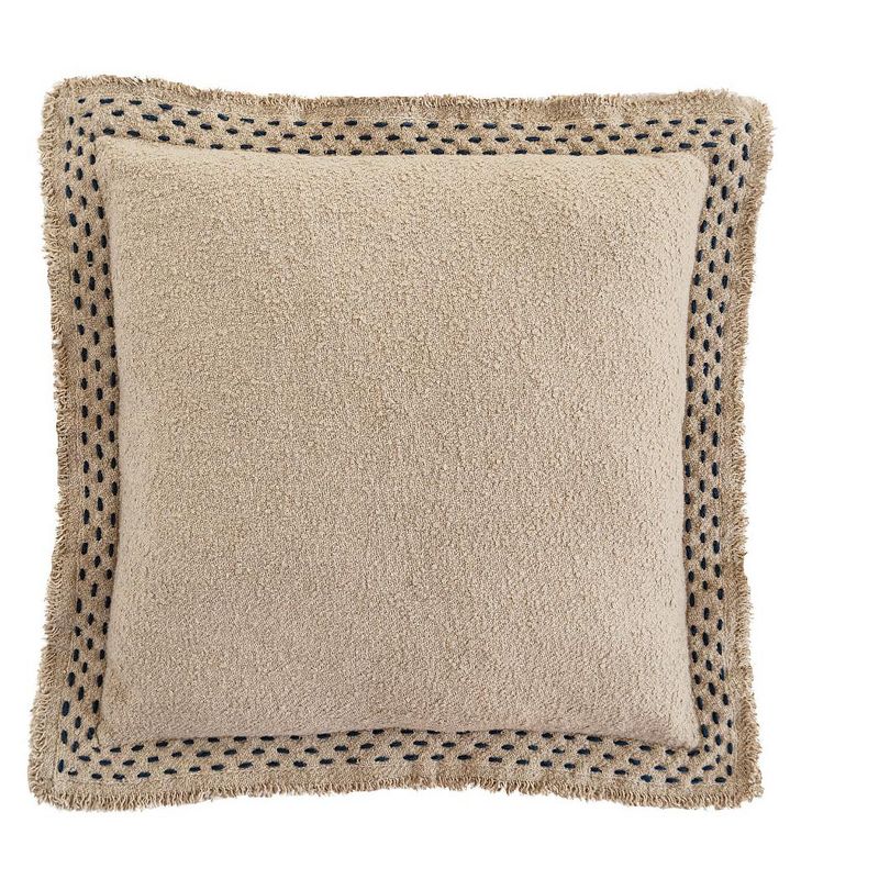 Hand Quilted Border Cotton Pillow, 2 of 11