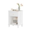 LIVAREEmlen 26.77''H Wooden Nightstand with One Drawer One Shelf for Kids, Adults - 2 of 4