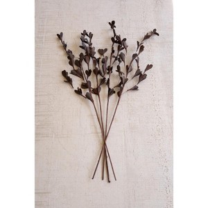 Faux Dried Rud Sticks on a Stem – 33" Long Botanical Set of 4 by Kalalou - 1 of 3