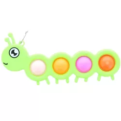 BOB Gift Pop Fidget Toy Green Caterpillar 4-Button Bubble Popping Game