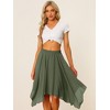 Allegra K Women's Elastic Waist Chiffon Handkerchief Hem Midi Skirt - 2 of 4