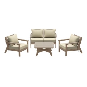 WestinTrends Avalon Outdoor 5-Piece Modular Sectional Patio Furniture Sofa Set - 1 of 4