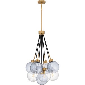 Soiree 4-Light Brushed Weathered Brass Pendant Light - 1 of 4