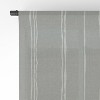 Holli Zollinger Linen Grey Stripe Single Panel Sheer Window Curtain - Deny Designs - 4 of 4