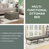 Breighton Home Designs4Comfort Folding Bed Ottoman Taupe Microfiber: Convertible Bench to Guest Sleeper - 4 of 4