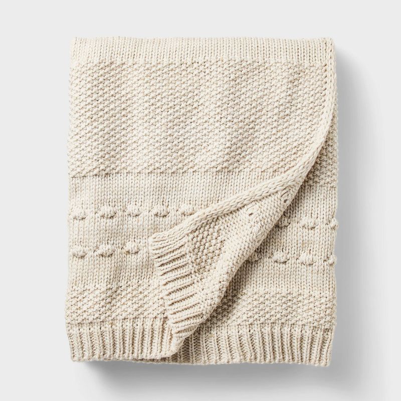 Bobble Striped Knit Throw Blanket - Threshold™ designed with Studio McGee, 1 of 5
