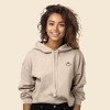 Dalix Smile Face Embroidered Fleece Cropped Hoodie Cold Fall Winter Women - 3 of 4