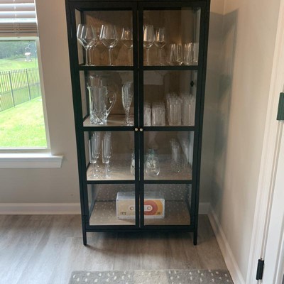 60 Crystal Cove Glass Cabinet Black - Threshold™ Designed With