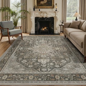 Abynow Medallion Distressed Persian Indoor Area Rug - 1 of 4