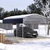 11×19 FT CarPort, Garage Canopy with Galvanized Steel Roof, Car Tent with Steel Roof & Frame, Canopy with Edge Banding Strips-Coolbibila - 3 of 4