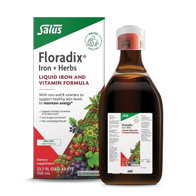 Floradix by Salus Iron & Herbs - Liquid Herbal Supplement for Energy Support - Iron Supplement with Vitamin C & B Complex Vitamins
