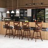 Tangkula 2pcs 24" Bar Stools 360° Swivel Counter Height w/ PVC Leather Cushioned Seat - image 3 of 4