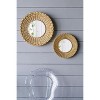 Wooakway 14"H Accent Mirror Beaded Wall Mirror Novelty Bathroom/Vanity Mirror Gold - 3 of 4
