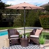 Best Choice Products 7.5ft Heavy-Duty Outdoor Market Patio Umbrella w/ Push Button Tilt, Easy Crank - 3 of 4
