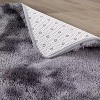Acekool Fluffy Washable Shag Area Rug with Non-Slip Backing, Soft Plush Solid Carpet for Bedroom, Living Room, Dorm, Gray5x8 - 4 of 4
