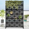 72" H×47"W Dovelina Black Metal Planter Box with Trellis Privacy Screen for Café Patio,Garden & Balconies - 3 of 4