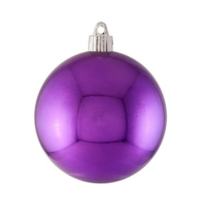 Christmas by Krebs 4ct Rhapsody Purple Shatterproof Shiny Finish Christmas Ball Ornaments 4" (100mm)