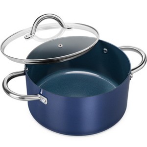MICHELANGELO Stock Pot with Lid, Non Toxic Cooking Pot, Ceramic Soup Pots with Lid, Non Stick Pot with Stainless Steel Handle, Induction Compatible - 1 of 4