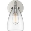 Possini Euro Design Raden Modern Wall Light Sconces Set of 2 Brushed Nickel Hardwire 5 1/2" Fixture Clear Glass for Living Room - 4 of 4
