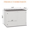 Outdoor Storage Cabinet,Waterproof Outdoor Shed with Floor,Resin Weather Resistant Tools Storage House Shed for Garden Backyard, Easy Assembly,White - 2 of 4