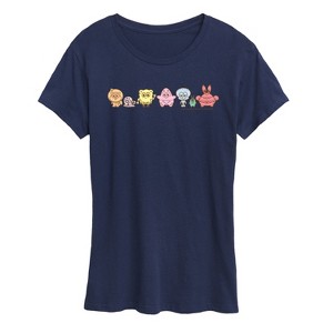 Women's - Spongebob Squarepants - Adorabob Lineup Short Sleeve Graphic T-Shirt - 1 of 4