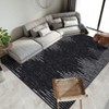 Machine Washable 8x10 Area Rug Non Slip Non Shedding Rug Modern Minimalistic Striped Low Pile Foldable Rugs Stain Resistant Carpet For Bedroom - 2 of 4