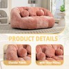 CAVINAS Chenille Bean Bag Chair for Adults and Kids,Lazy Floor Sofa Chair with Foam,Cozy Lounge Chair for Living Room - 4 of 4