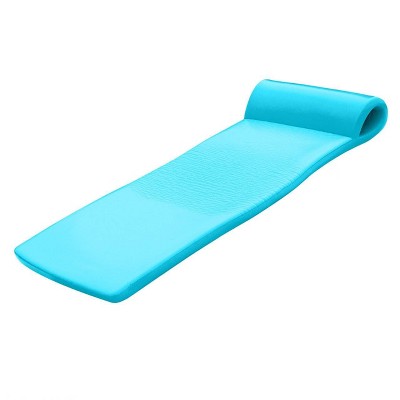 TRC Recreation Sunsation 70 Inch Full Size Foam Raft Lounger Swimming Pool Float with Pillow Headrest for Pool or Lake, Tropical Teal